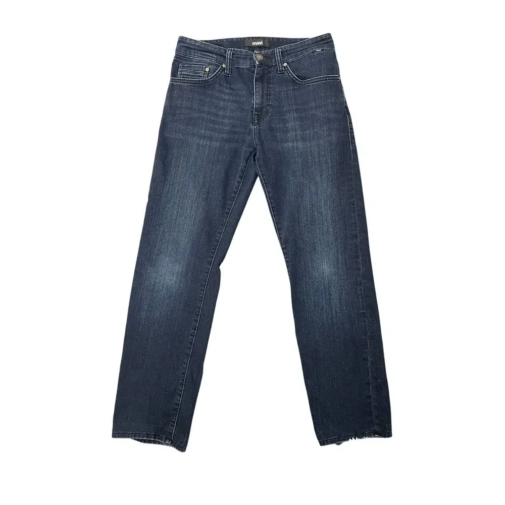 Mavi Zach Straight Leg Dark Wash Denim Jeans Stretchy 30 X 32 Classic 5 Pocket